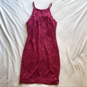 BCX Scalloped Lace Bodycon Dress
